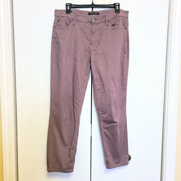 Calvin Klein Jeans Denim - Like-New Calvin Klein Jeans Mauve Lightweight Ankle Length Skinny Pants Size 12